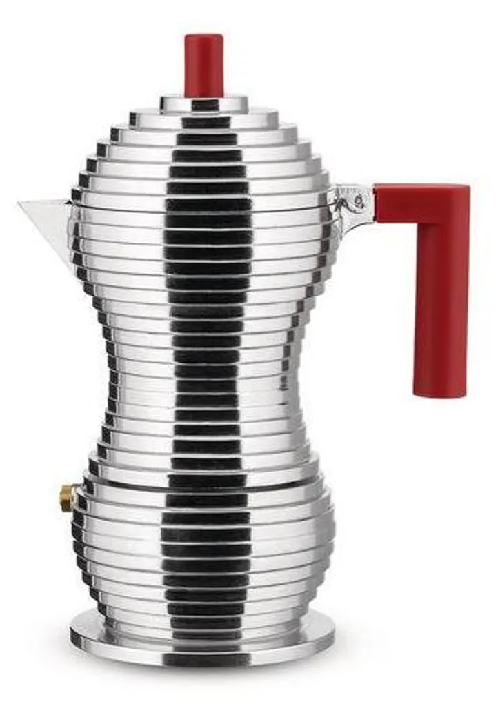 Alessi Pulcina MDL02/3 R Cafetière Italienne Rouge 3 Tasses par Michele