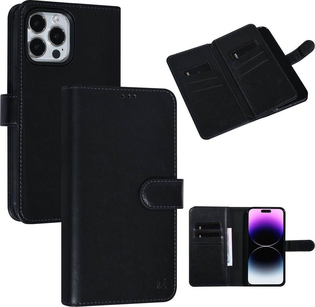 UNIQ Accessory iPhone 14 Pro Max Black Booktype Card holder for 9 cards - Magnetic closure