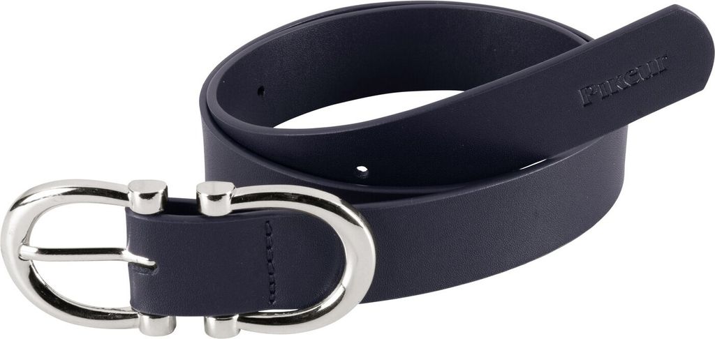 Pikeur Kunstledergürtel navy, belt buckle silver 95