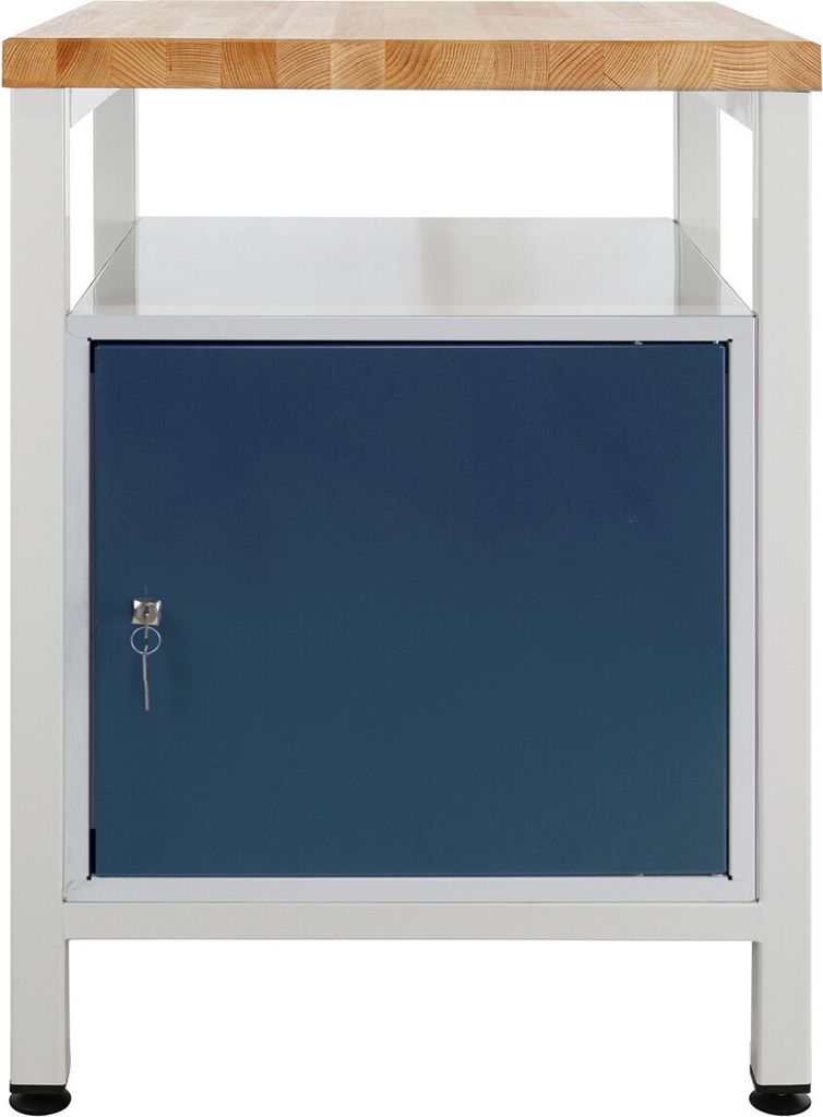 ADB Werkbank lichtgrau, anthrazitgrau 60,0 x 60,0 x 84,0 cm