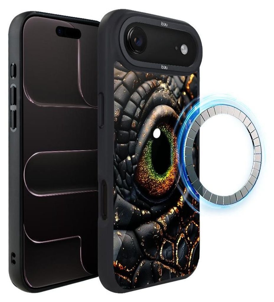 Schutzhülle für das iPhone Air, MagSafe-kompatibel, mattschwarze Seiten, Das Auge des Drachen