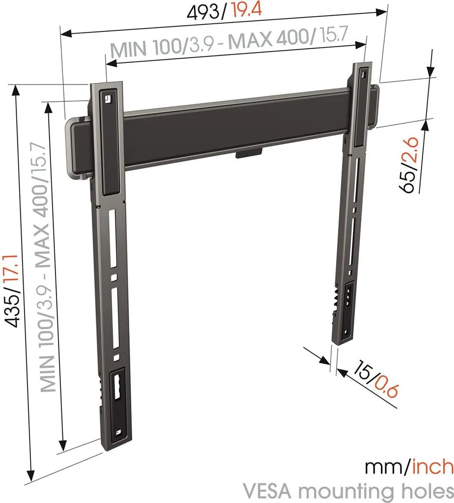Support TV Fixe Vogel's TVM 5405 Elite pour Grand Écran de 40 à 100 Pouces