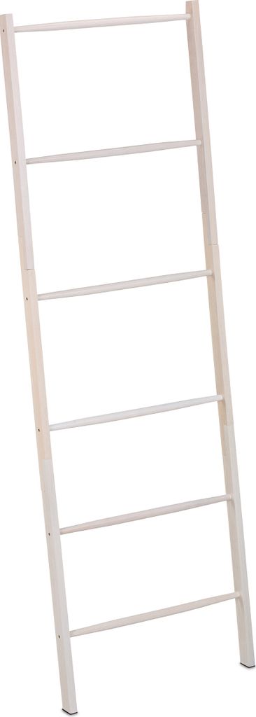 Relaxdays Handtuchleiter Holz, 6 Sprossen, Wäscheleiter Produktbild 
