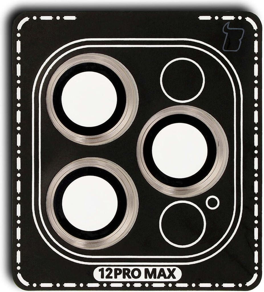Szkło hartowane na aparat Bizon Glass Snap Lens do iPhone 12 Pro Max, 1 zestaw, złota ramka