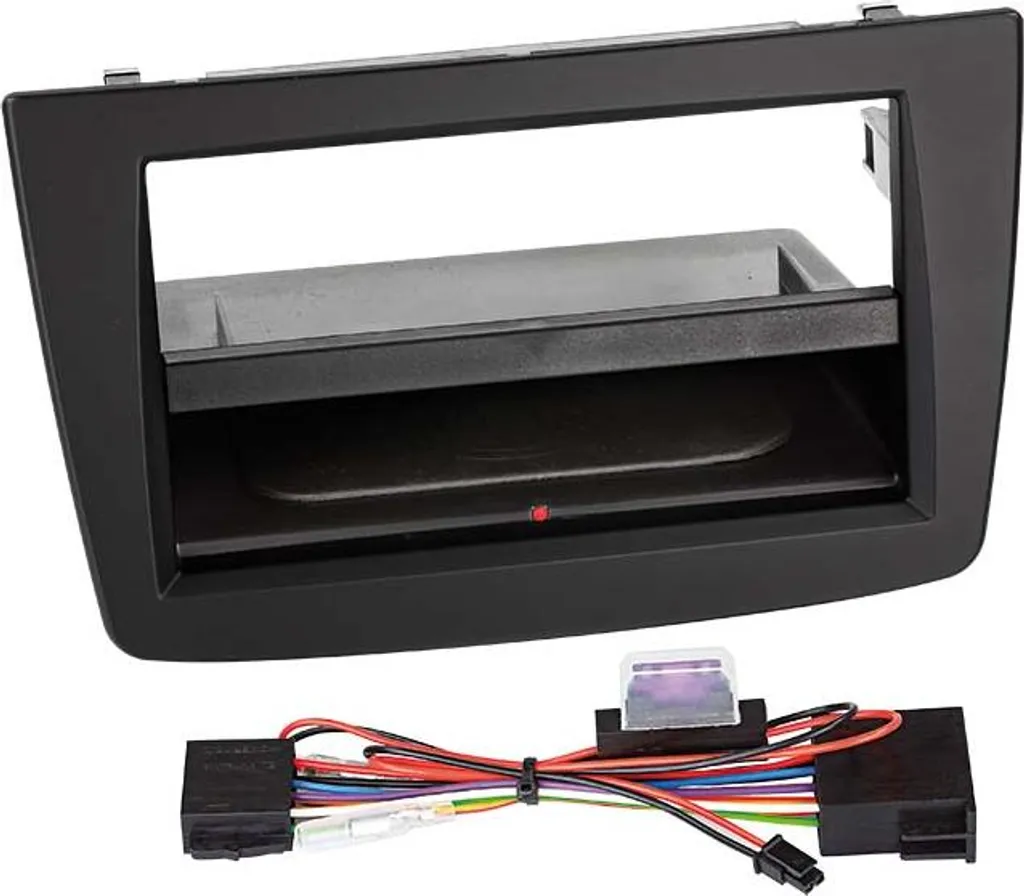 Façade Autoradio 2-DIN Soft Touch Inbay pour Alfa Romeo MiTo Noire Mate