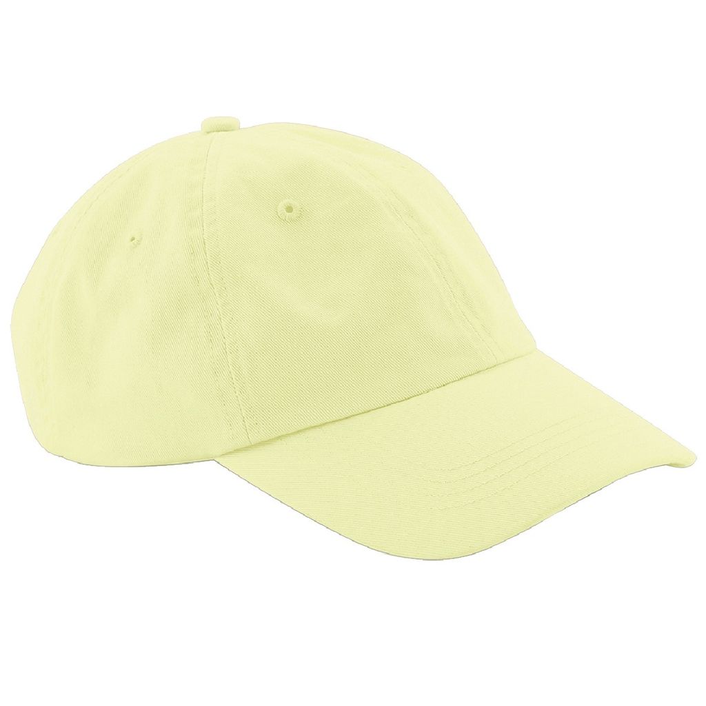 Beechfield Uni 6 Panel Dad Kappe BC3683 (Einheitsgröße) (Pastell Gelb)