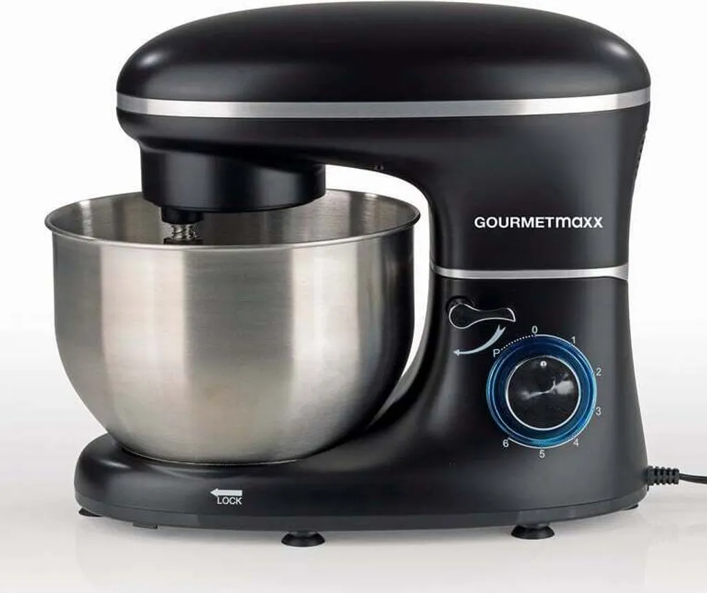 Robot de cuisine GOURMETmaxx 1500W avec bol inox 5L et kit pâtissier