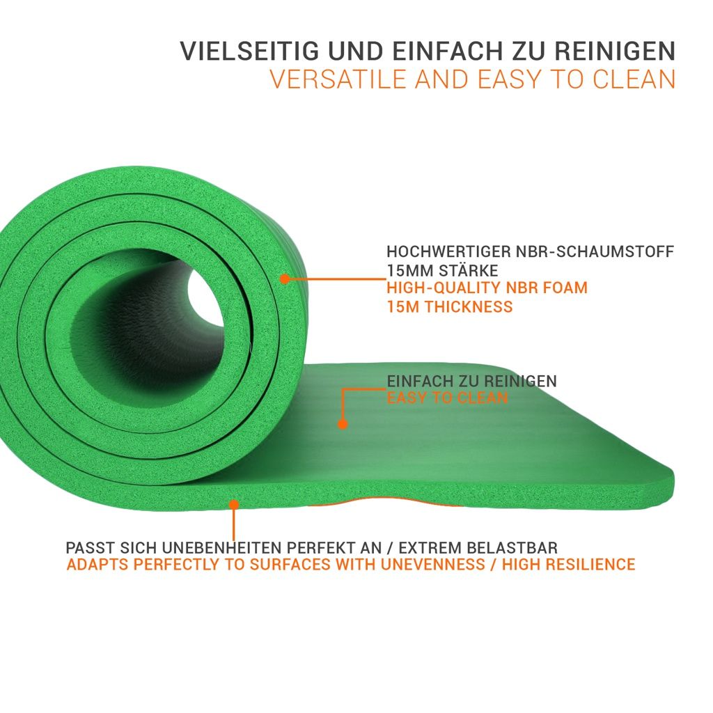 Podložka na jogu GREEN, fitness podložka, gymnastická Obrázok produktu 3