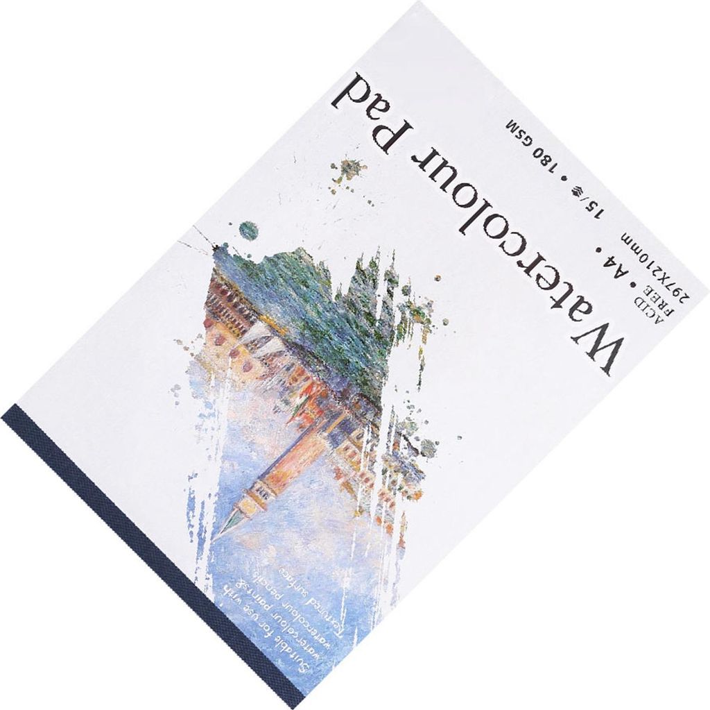 Künstler-Skizzenbuch Notizblock mit Aquarellpapier zum Malen, Zeichnen, Tagebuch führen, kreatives Notizbuch, A4