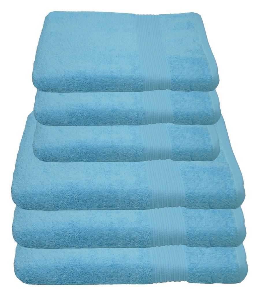 Julie Julsen Handtuch Set Hellblau,Set:6 tlg. 3 Badetücher 3 Handtücher