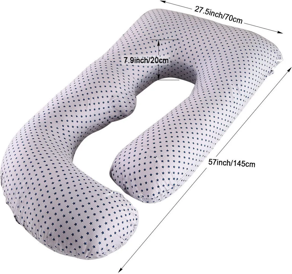 Coussin de grossesse en J coton extra large 57 pouces confort premium