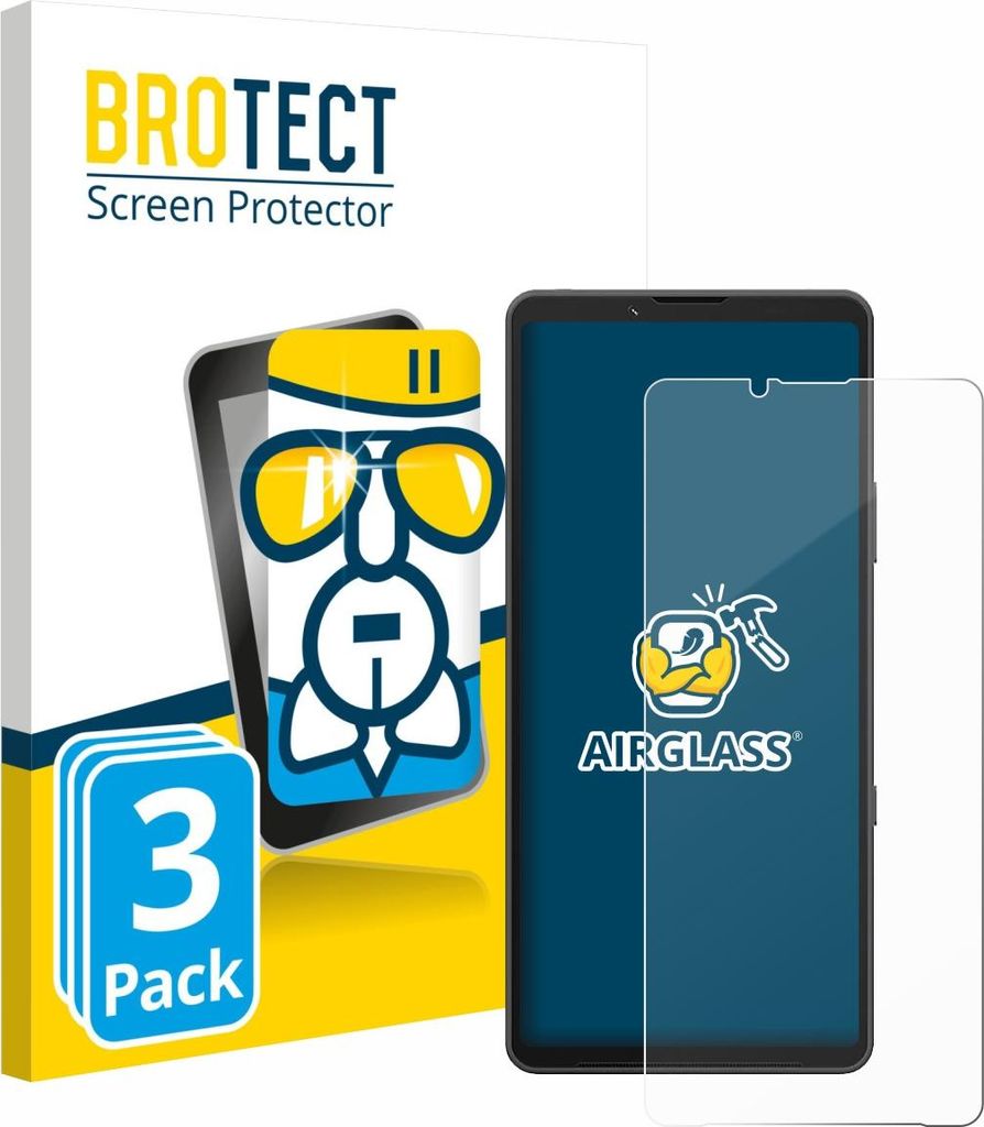 3x BROTECT Schutzglas für Sony Xperia 10 VII (case-friendly) Schutzfolie Panzer Folie Glas Display Schutz klar
