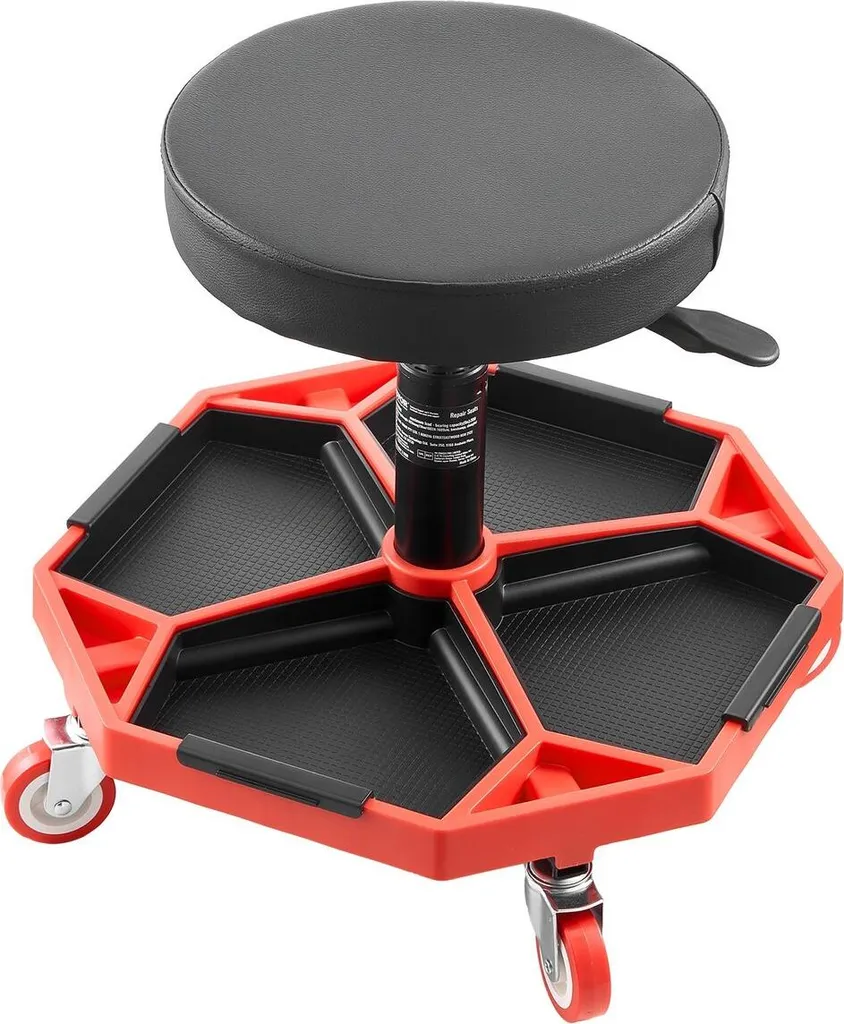 Tabouret mécanique pour garage et atelier : siège mobile polyvalent