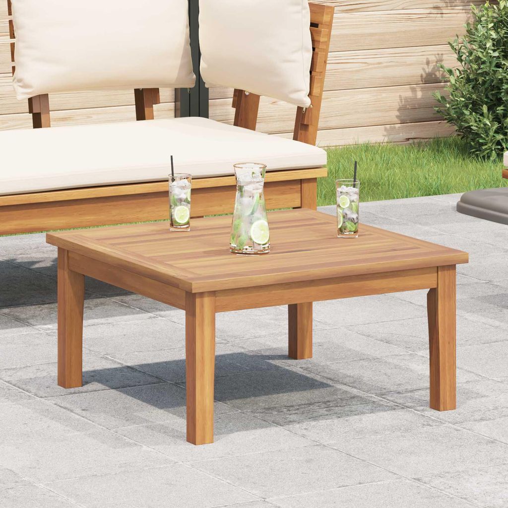 vidaXL Table de jardin marron en teck massif Image du produit 