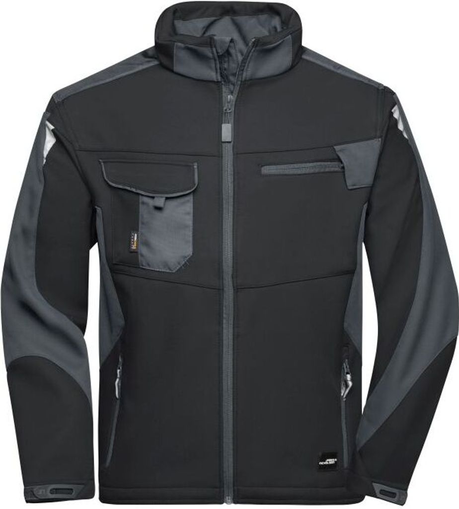 Workwear Softshell Jacket - STRONG - black/carbon, Gr. 6XL