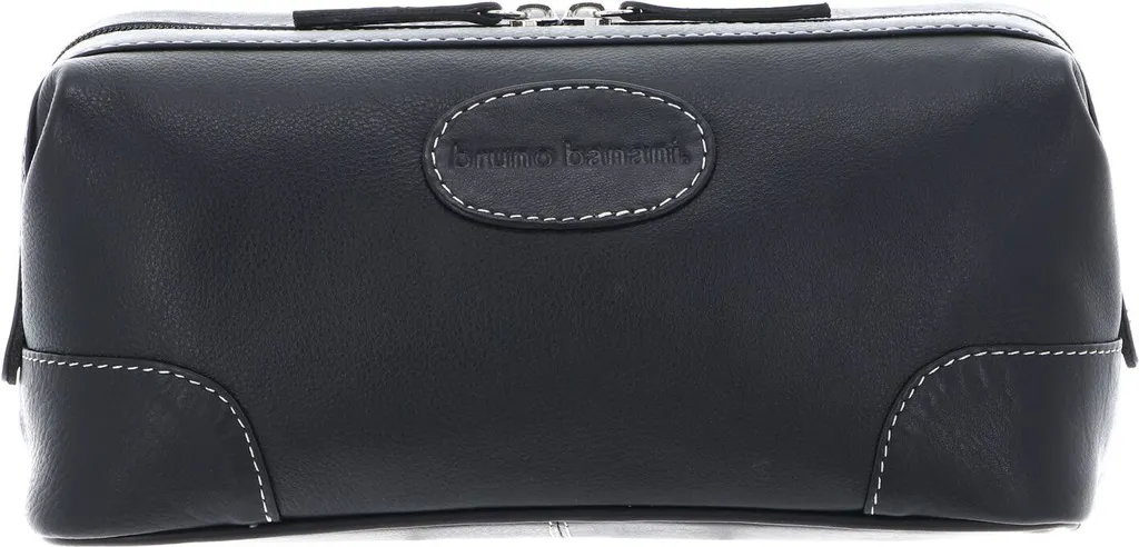 Trousse de toilette voyage cuir noir bruno banani pour bagage de cabine