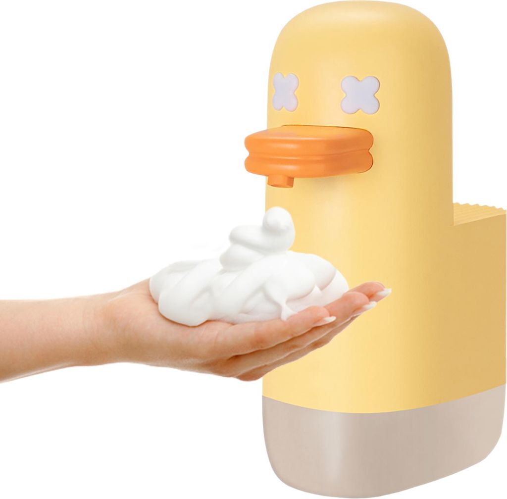 350 ml Seifenspender mit niedlichem Entenmotiv, berührungslos, USB-betrieben, Infrarot-Funktion – ideal für Zuhause, Küche, Toilette, Büro un...