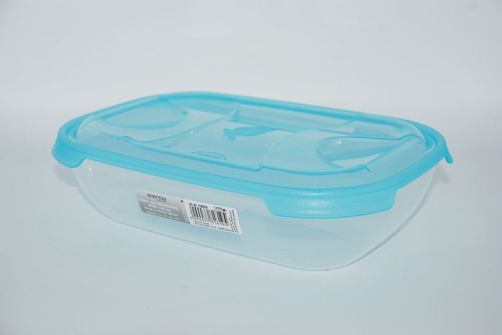 6 Stück Gefrier-Vorratsdose Erwärmen in der Mikrowelle Nuvola 2 l blau tief, Menge:4 Stück