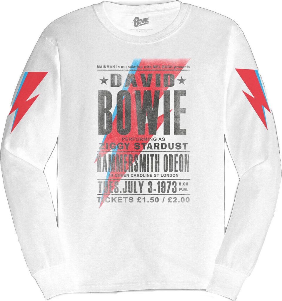 David Bowie - "Hammersmith Odeon" T-Shirt für Herren/Damen Uni RO614 (S) (Weiß)