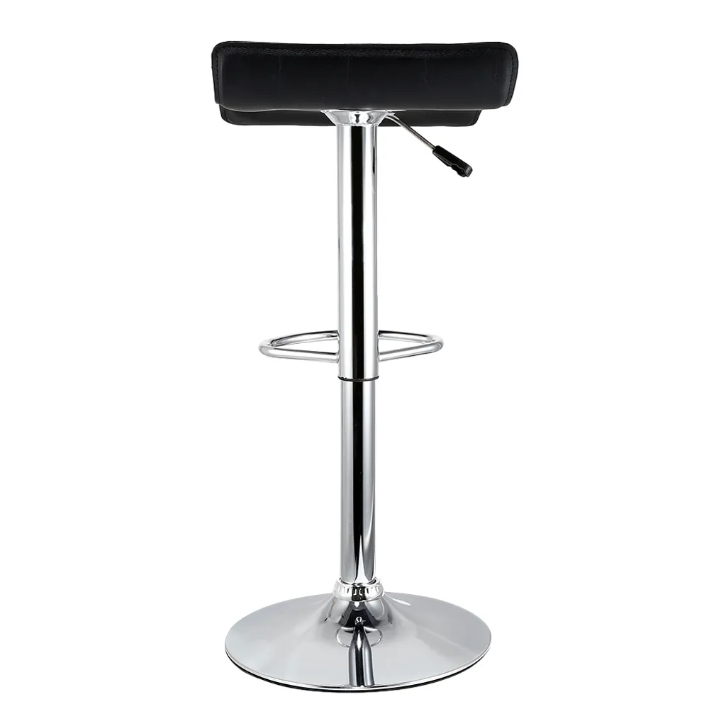 Tabourets de bar réglables noir en cuir synthétique chic - Set de 2 - 6