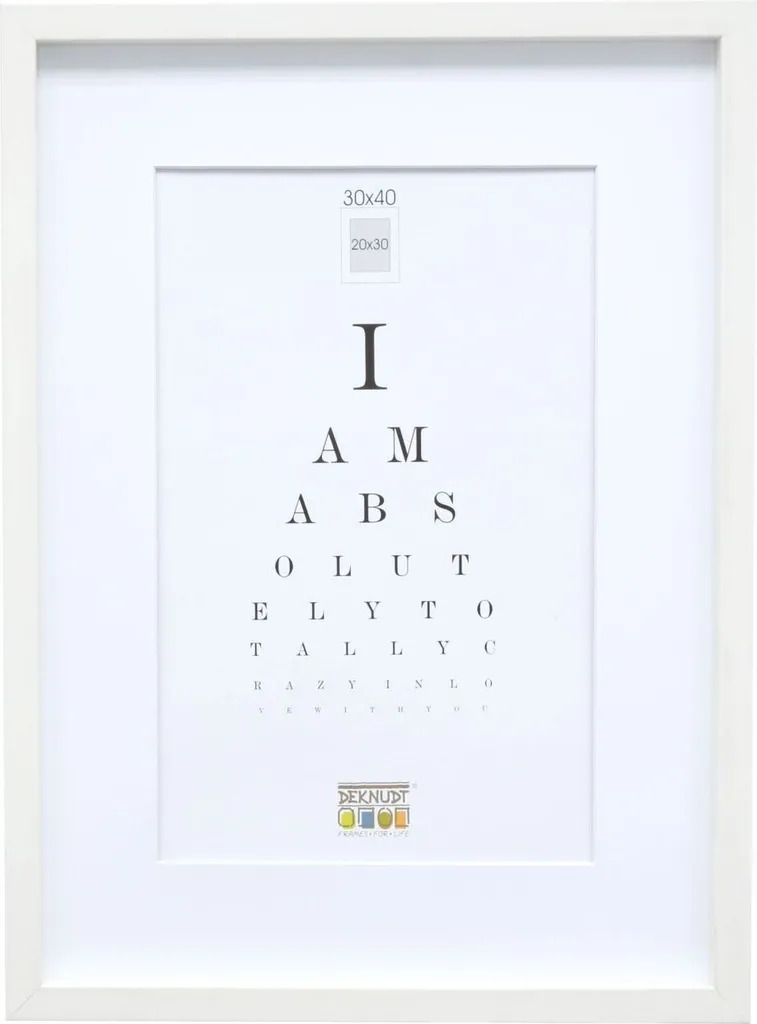 Telaio in legno S40A bianco 50x70 cm - 40x60 cm