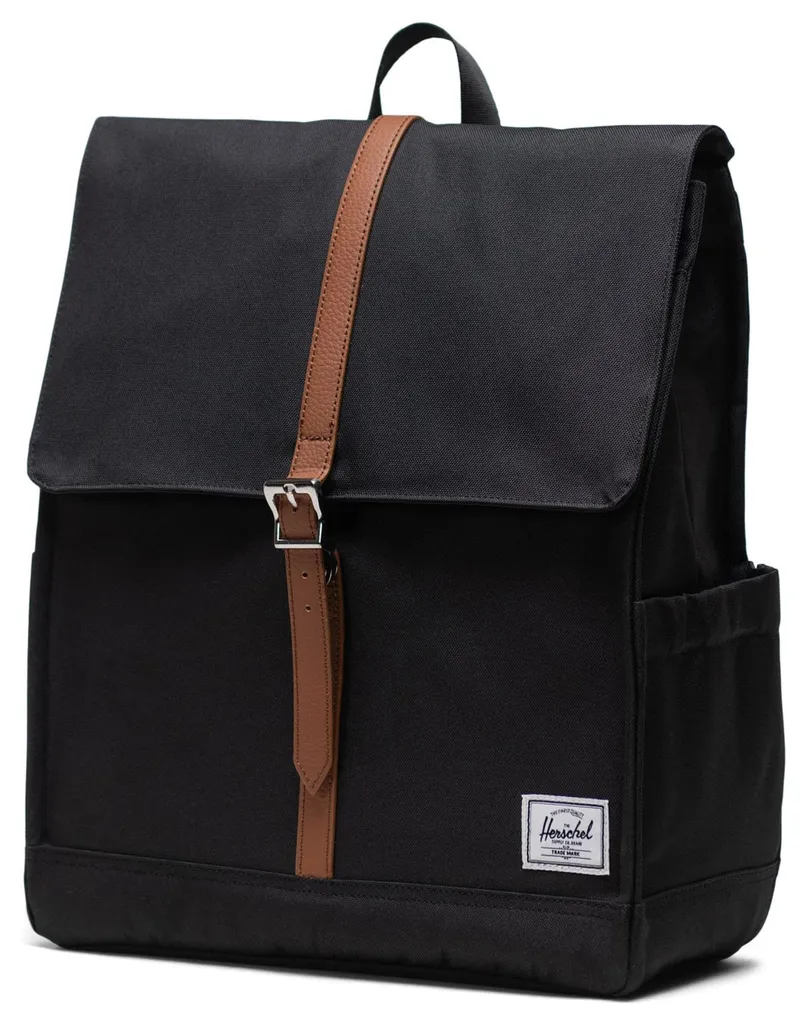 Sac à dos Herschel City avec sangle magnétique et doublure rayée noire