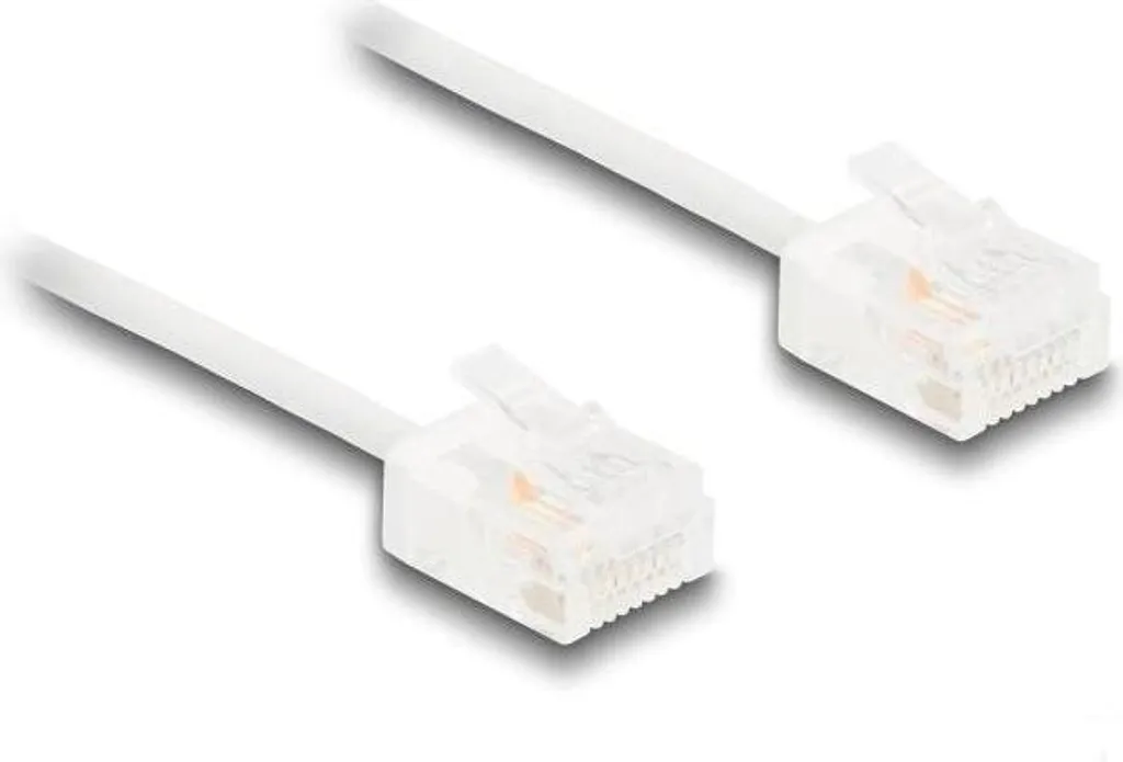 Cavo Rete Internet 3m Bianco Sottile - Cat6 Slim per Casa e Ufficio