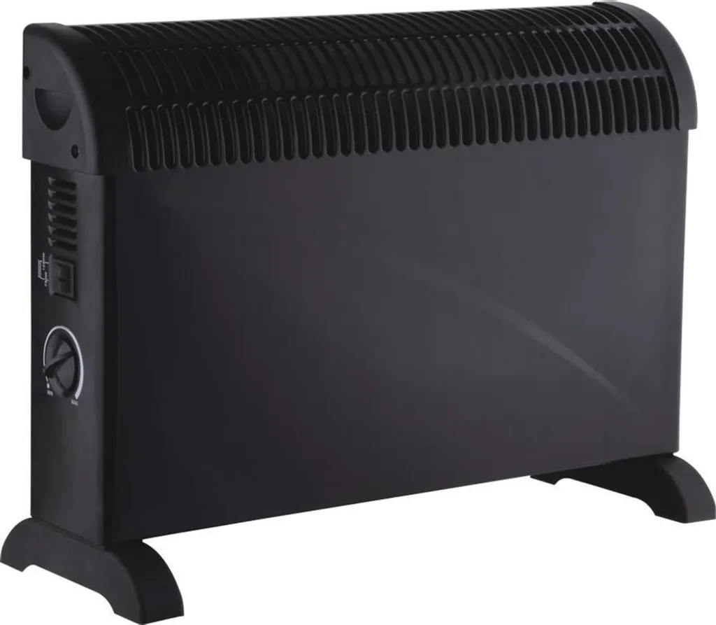 Radiateur convecteur turbo 2000W noir design discret pour votre maison