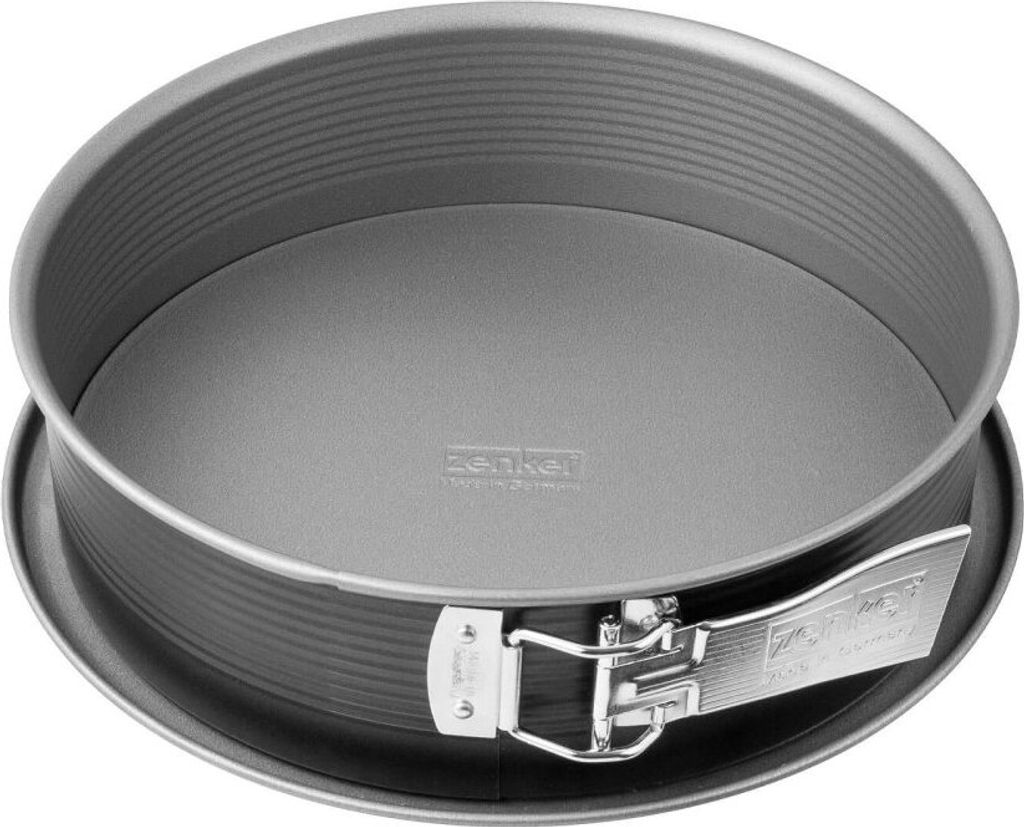 Zenker Springform energy Flachboden Ø 24 cm mit Auslaufschutz Premium-Backform, für köstliche Kuchen, verkürzt die Backzeit um 30%