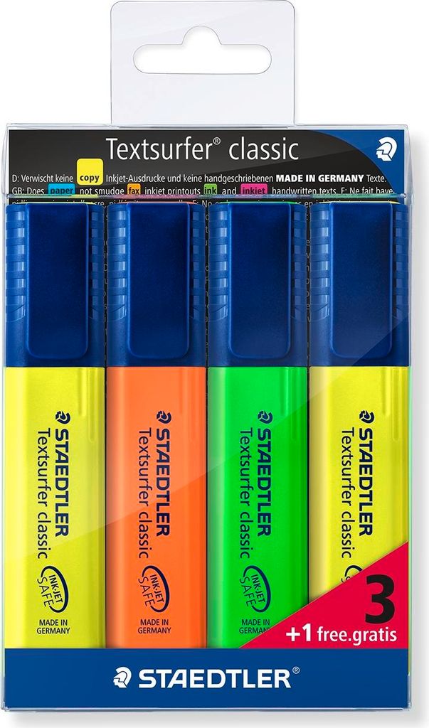 Textsurfer Classic evidenziatore 3 colori + 1 giallo in Immagine del prodotto 