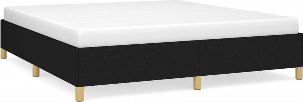 vidaXL Boxspringbettgestell Schwarz 160x200 cm Stoff