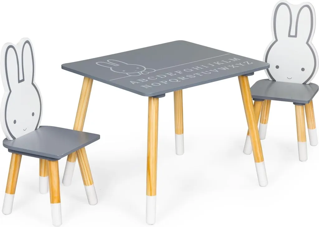 Ensemble table et 2 chaises enfants bois - Design ergonomique et robuste