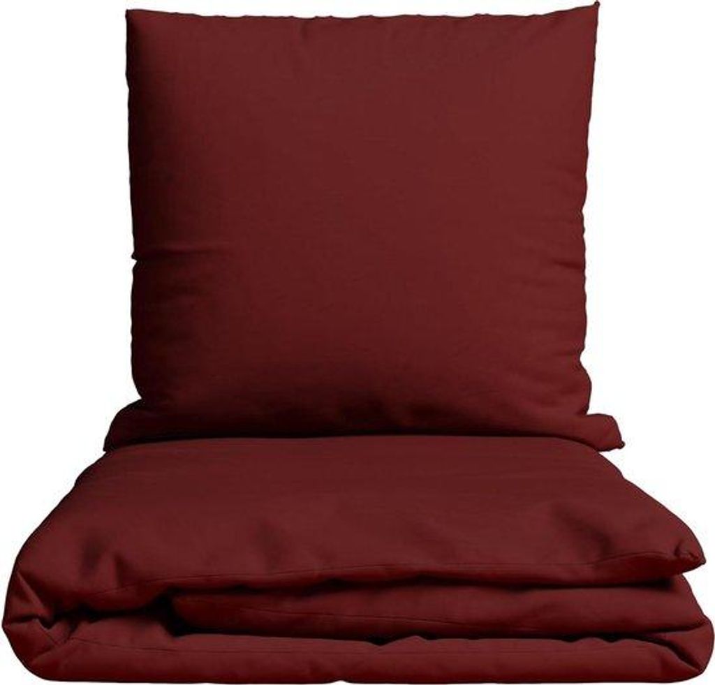 Bettwäsche-Set aus Baumwolle - 135 x 200, 155 x 200, 155 x 220, 200 x 200, 200 x 220, 220 x 240 - rot, 240 x 220 Baumwolldeckenbezug