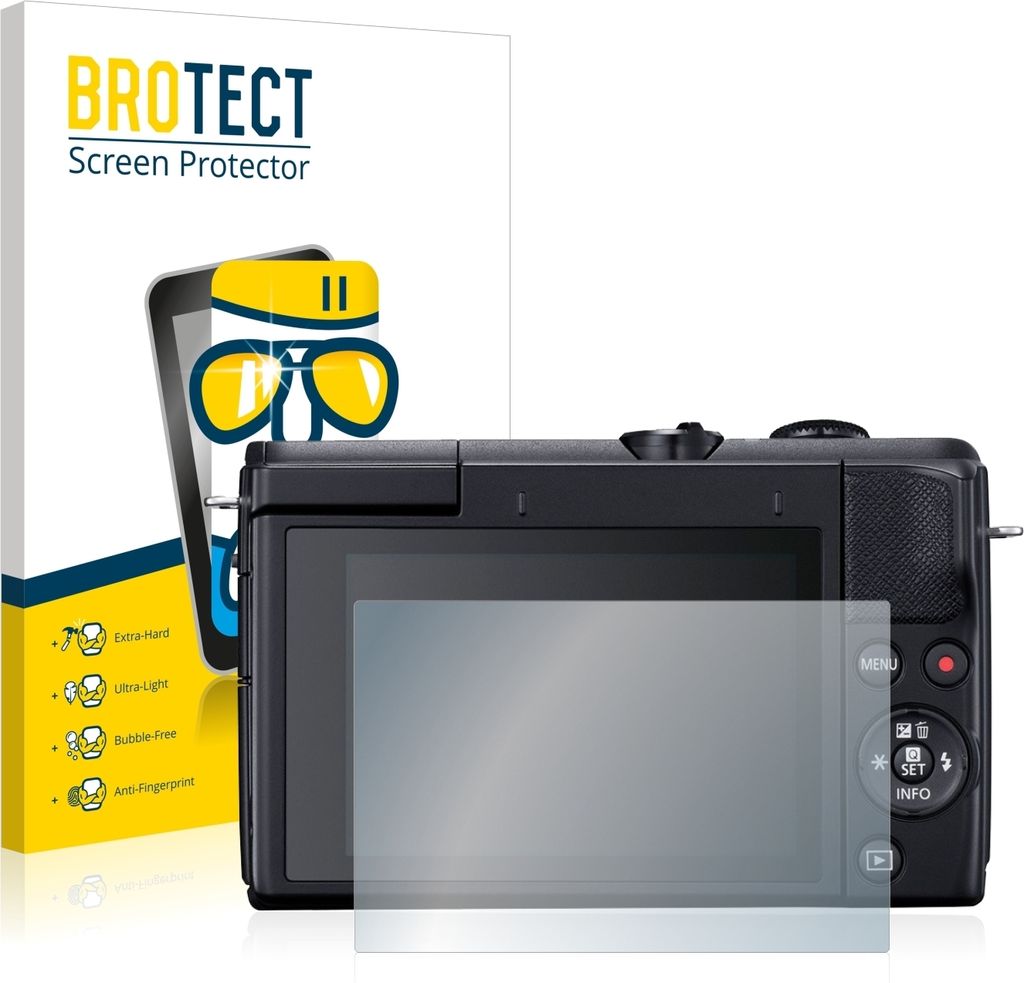 BROTECT Schutzglas für Canon EOS M200 Schutzfolie Panzer Folie Glas Display Schutz klar