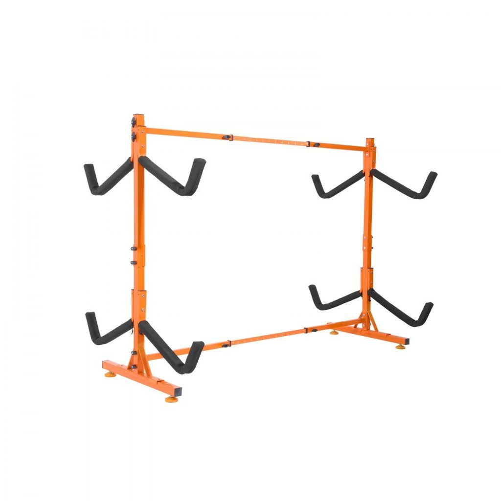 Kajakständer - Platzsparendes Kajak-Aufbewahrungsregal - 4 Kajaks - Verstellbar - Robuste Kajak-Aufhänger - 1260 x 1070 x 1375mm