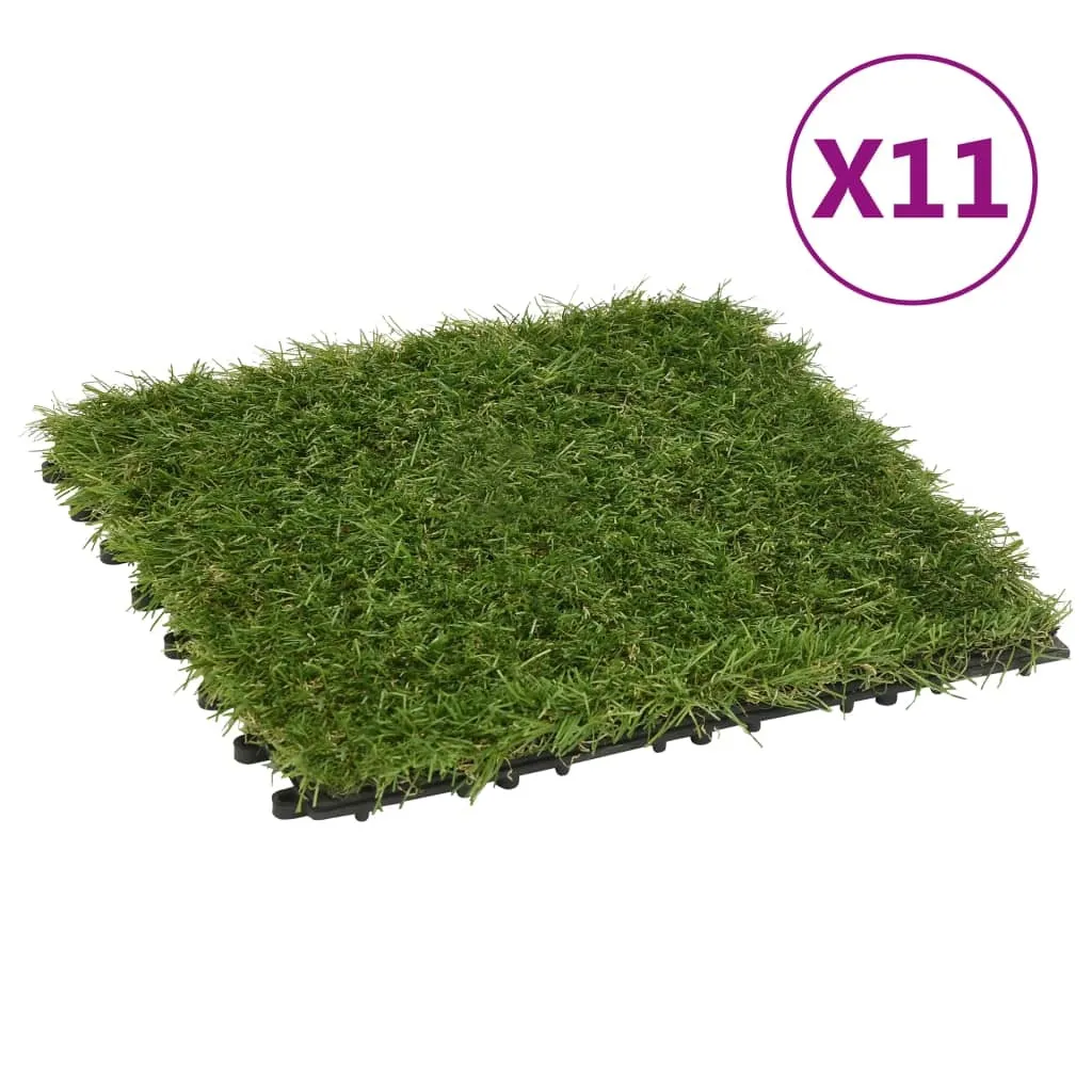 Piastrelle in erba artificiale 11 pz. Verde 30x30 cm