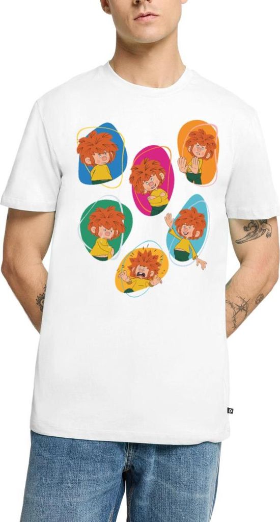 Spreadshirt Pumuckl Zeigt Verschiedene Emotionen Männer Premium T-Shirt, XL, Weiß
