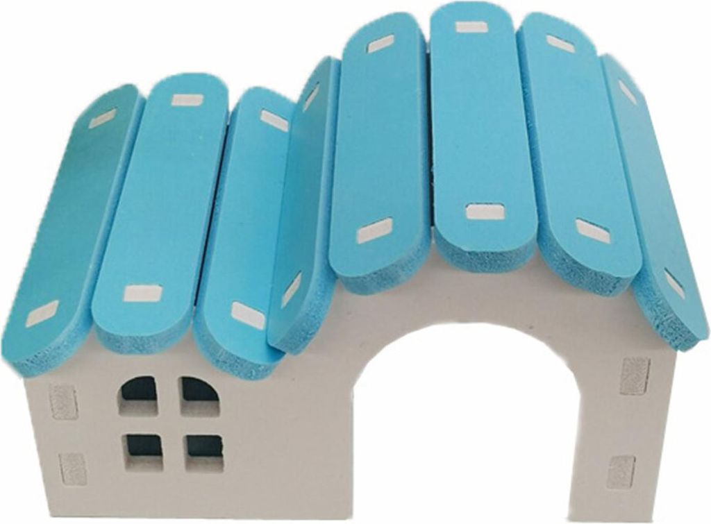 Hamsterhaus-Versteck, robustes, farbenfrohes Kleintier für Mäuse, pelzige Tiere, Blau