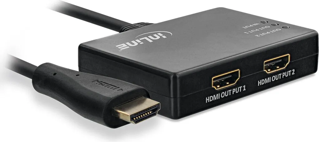 Splitter HDMI 2 Vie 4K/60Hz InLine® con Cavo 0,5m - Offerta Pro - 1