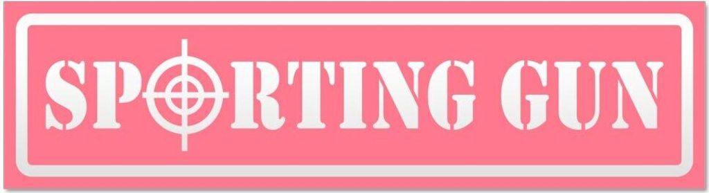 Kiwistar - Autoaufkleber - Hellrosa - 30 x 8 cm - Sporting Gun invertiert - Hinweis Aufkleber Sticker für Auto, Kfz, Fahrrad, PKW, LKW