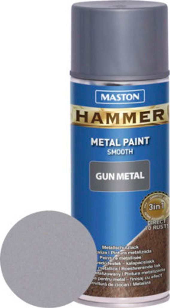 Sprühlack Maston Hammer Gun Metal smooth Metallschutz grau Produktbild 