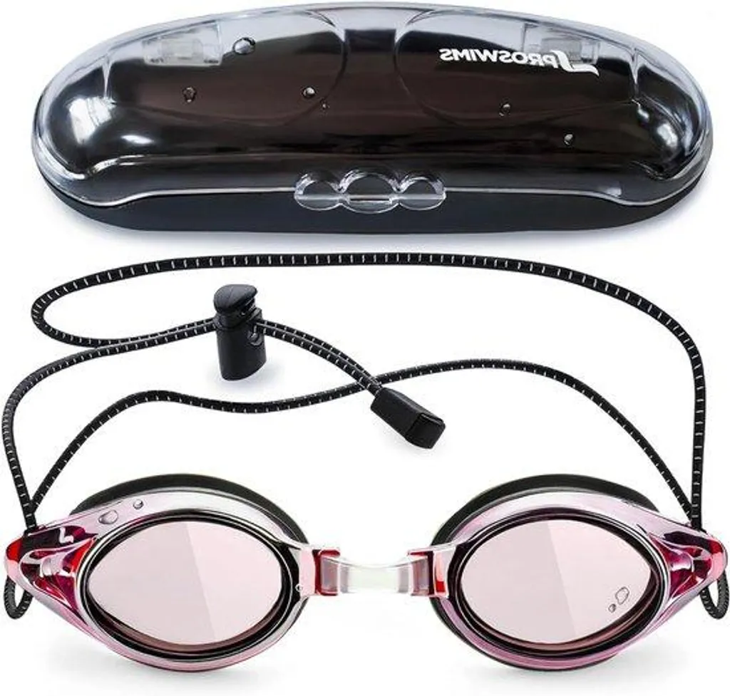 Lunettes de natation de compétition anti-buée avec cordon élastique ajusté