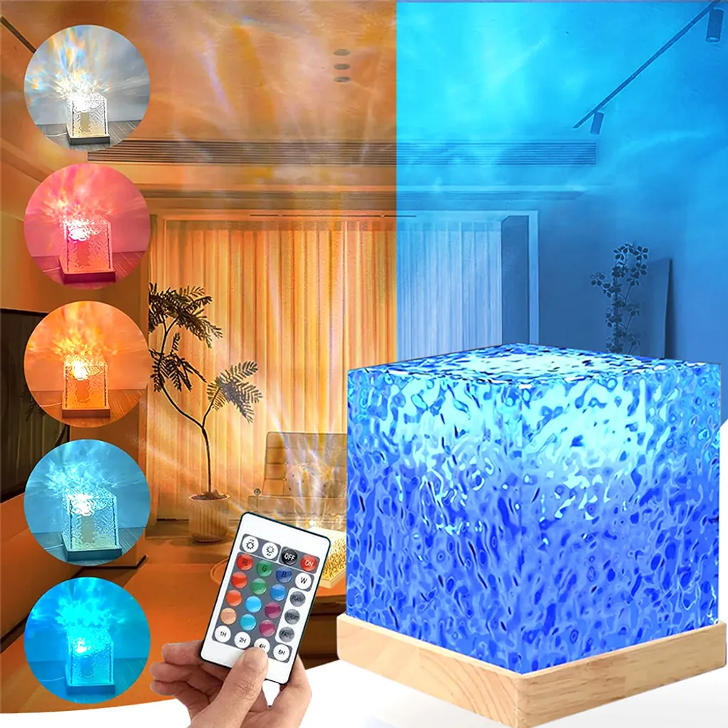 Proiettore Onde d'Acqua Aurora RGB - Lampada Smart 3D USB Dimmerabile