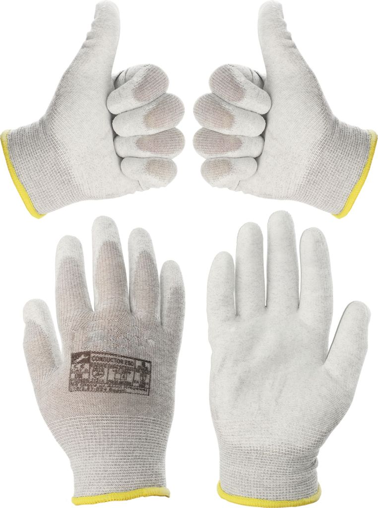 Minadax Antistatische ESD Handschuhe ALLROUNDER – 2 Paar Größe S/7 | Für GROBE Arbeiten in Elektronik, Werkstatt, KFZ, Labor & Industrie