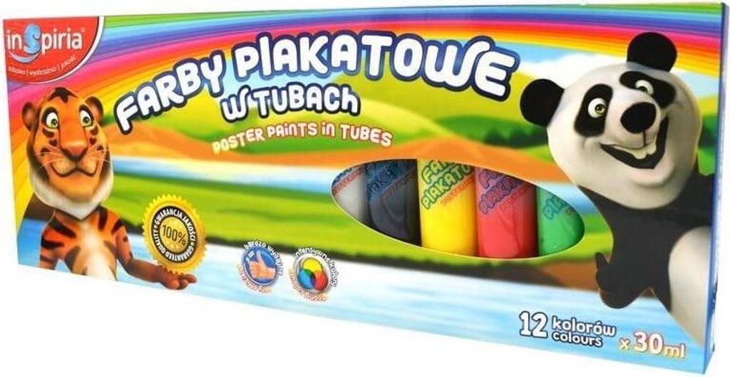 Plakatmalfarben in Tuben 12 Farben 30ml
