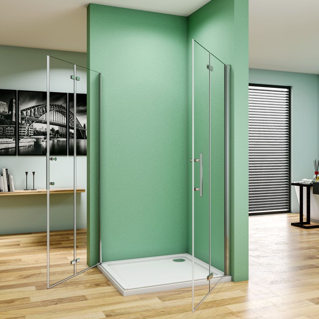 Duschkabine 76X76X185cm Duschabtrennung Dusche Duschwand Produktbild 2