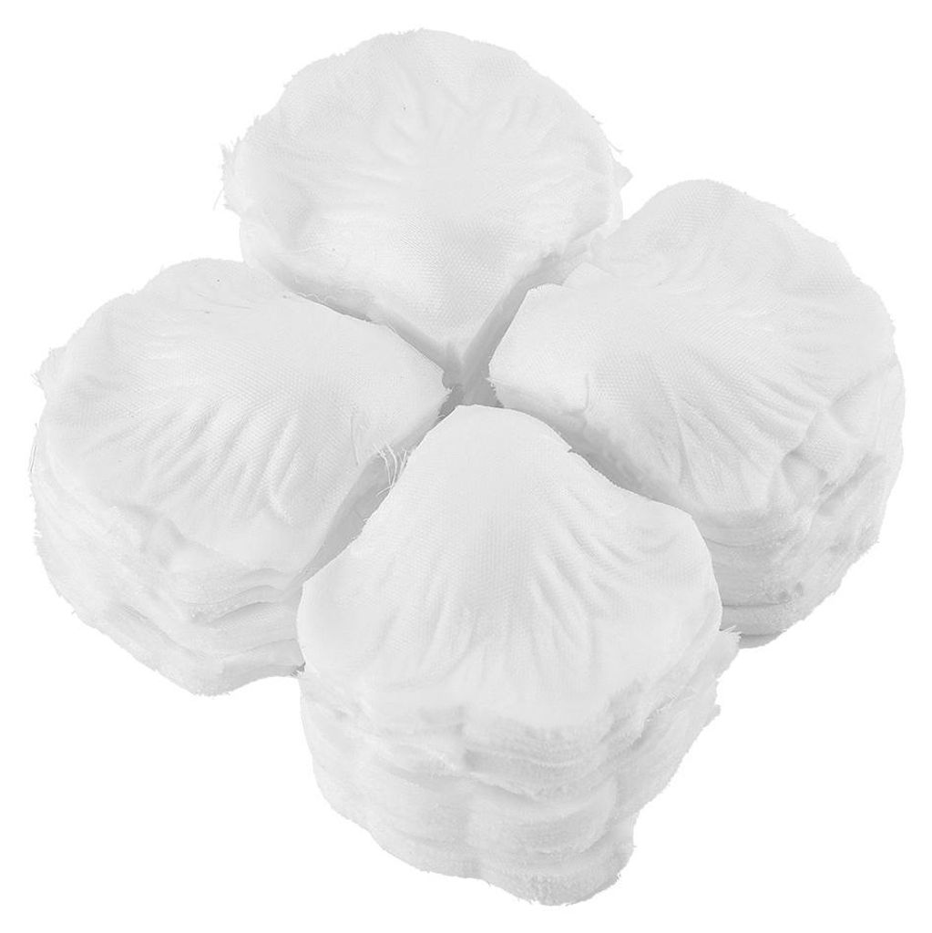 1000 Stück künstliche Rosenblätter für die Tischdekoration bei Hochzeiten (Milchweiß)