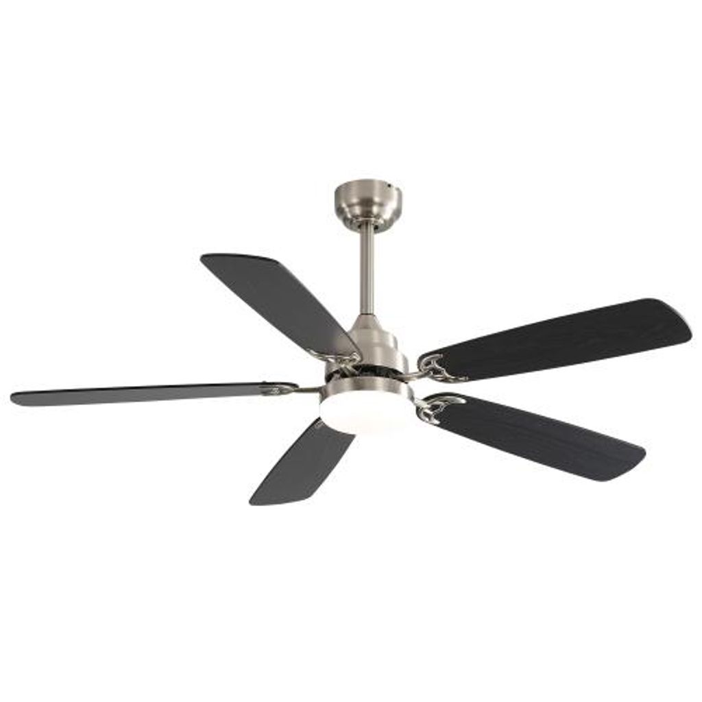 AIORBER 52 Zoll Deckenventilator mit LED Licht, Fernbedienung, 6 Geschwindigkeiten, reversibler DC Motor, 5 Flügel, Gebürstetes Nickel