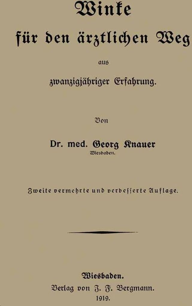 Winke für den ärztlichen Weg aus zwanzigjähriger Erfahrung
