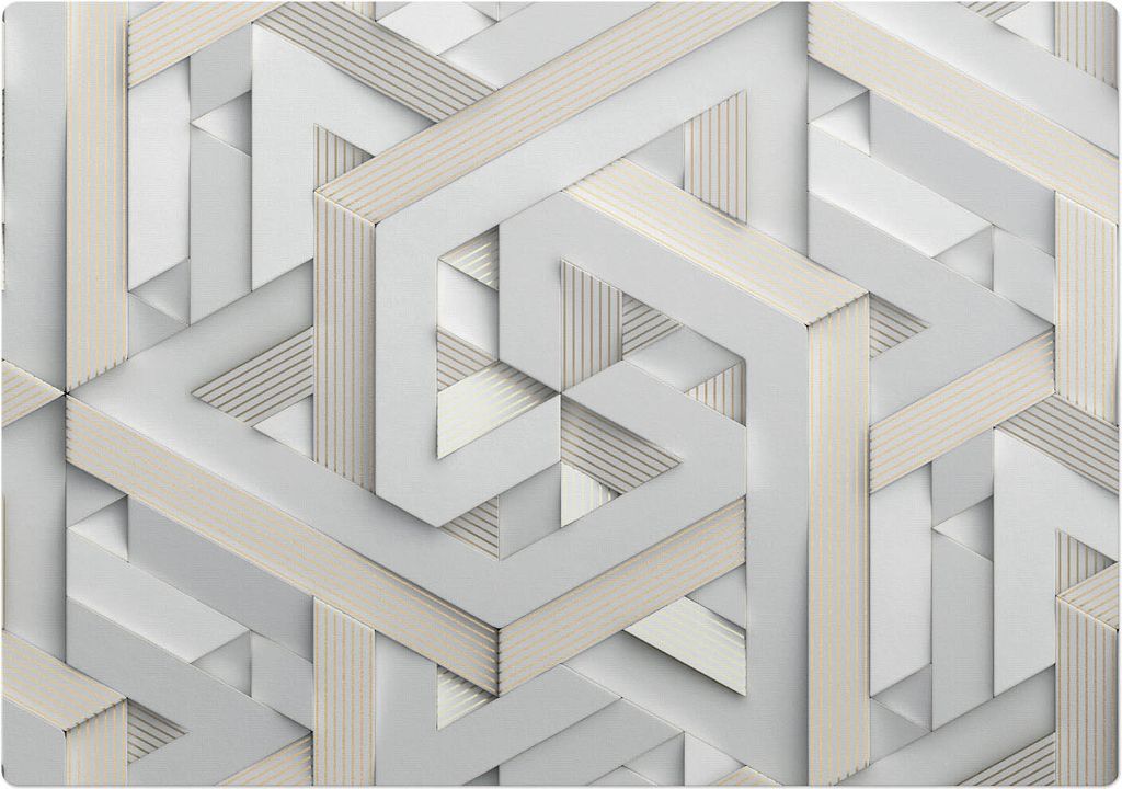 Geometrisches Geflecht – Bodenschutzmatte – Stuhlunterlage 100x70 cm – Rutschfest – Hartbodenmatte